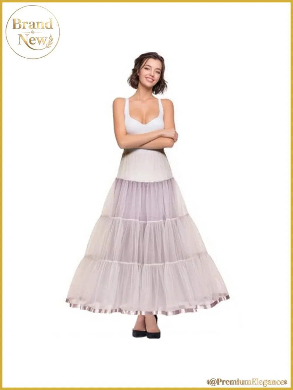 Floor Length Wedding Petticoat Long Underskirt Formal Dress A-Line S-3XL
